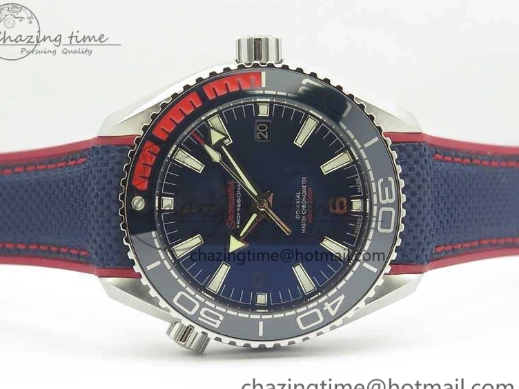 0505 Planet Ocean “Pyeongchang 2018” 43.5mm SS OMF 1:1 Best Edition Blue Dial On Nylon Strap A Soft 8082